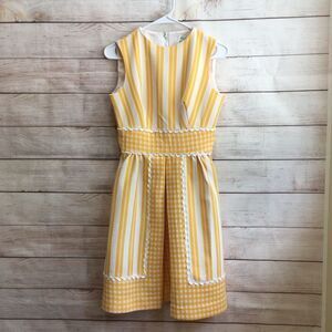 VINTAGE 60s RUTH NORMAN FOR GAY GIBSON MIXED MEDIA DRESS